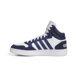 Chaussures Indoor Adidas Hoops 3.0 Mid Classic Vintage -Baskets Soldes Boutique adidas ig1432 5 footwear photography side medial center view white