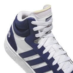 Chaussures Indoor Adidas Hoops 3.0 Mid Classic Vintage -Baskets Soldes Boutique adidas ig1432 8 footwear photography detail view 1 white