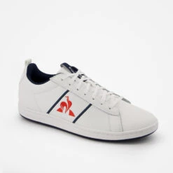 Sneakers Tricolore Le Coq Sportif Court Classic -Baskets Soldes Boutique le coq sportif 2320377 blanc casse 2