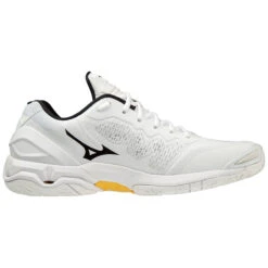 Chaussures Indoor Enfant Mizuno Wave Stealth V -Baskets Soldes Boutique mizuno x1ga180013 white black lemonchrome 1